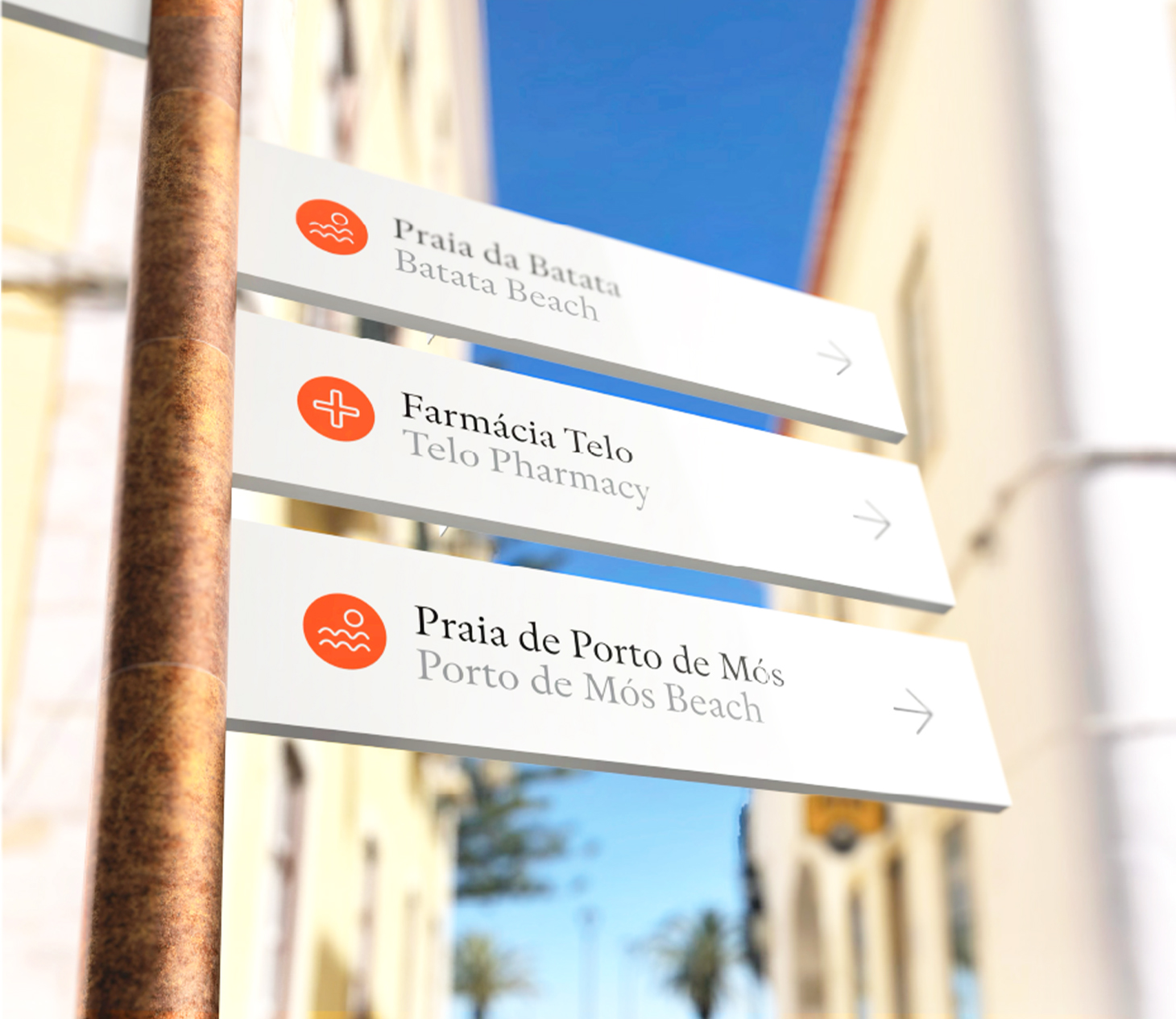 Lagos wayfinding signpost detail